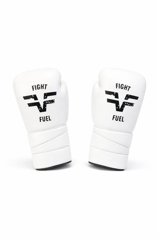 Fight Fuel Pro Boxing Gloves veters wit